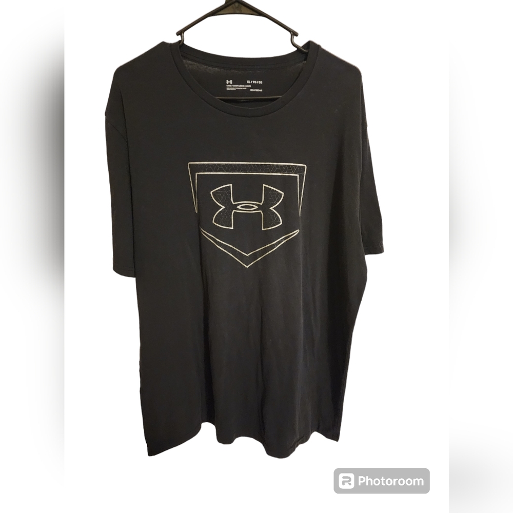 Under Armour Loose Coupe Black T-Shirt Crew Neck Short Sleeves Men's Size XL